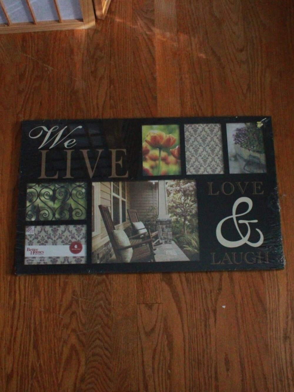 Better Homes and Gardens "We Live, Love, & Laugh" 6 Photo Wall Collage